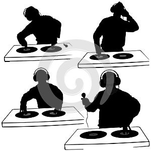 Deejay silhouettes