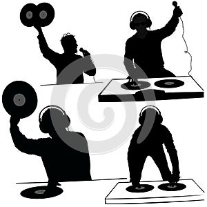 Deejay silhouettes