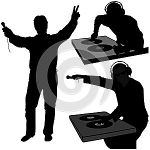 Deejay silhouettes