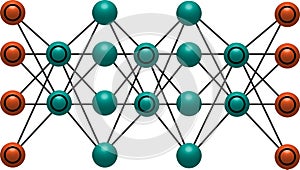 Deep Belief  Neural Network Component Illustration Diagram