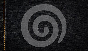 Deep black denim, jeans texture