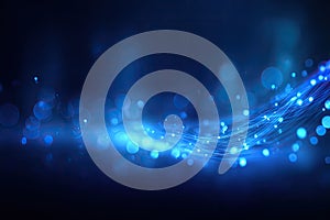 Abstract Blue Light Waves