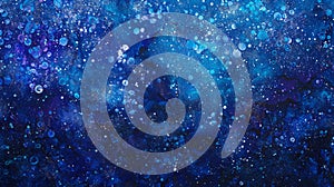 Deep Blue Bubbles Abstract Watercolor Background Texture Pattern Design