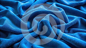 Deep blue fabric texture soft, draped, and luxurious. Generative AI