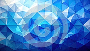 Deep Blue Geometric Low Poly Crystal Faceted Abstract Background Pattern image photo