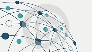 Deep Blue Network Node Connection Graphic, vector design Generative AI