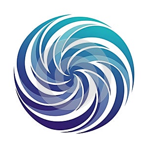 Deep blue at the outer edges to teal in the center creating a dynamic