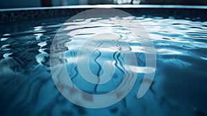 Deep blue pool water background. Generative ai