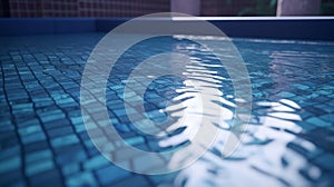 Deep blue pool water background. Generative ai