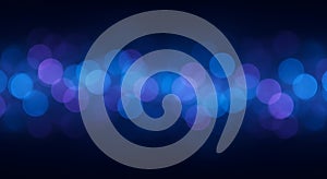 Deep blue and purple bokeh light background