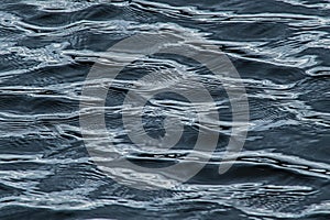 Deep blue rippling water surface background