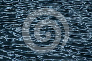 Deep blue rippling water surface background