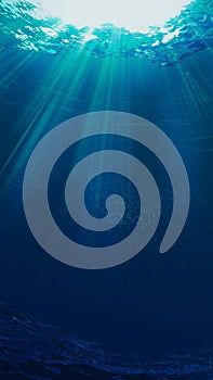 Deep blue sea. Underwater backgrounds