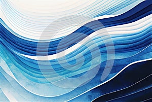Deep blue sea water waves gradient lines abstract pattern background