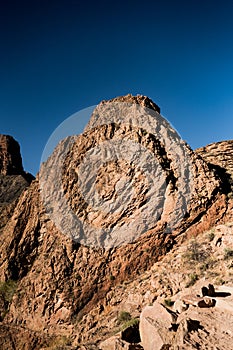 Deep Blue Sky Over Peak Inside The Grand Canyon