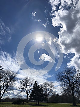 Deep Blue Sky with Various White Clouds 8 photo
