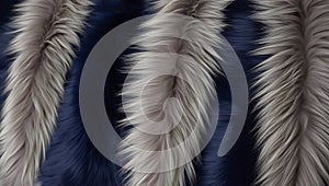 Deep blue and soft silver fur texture creating an elegant and luxurious gradient for artistic decor photo