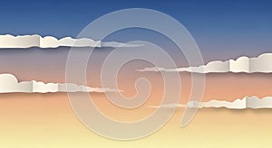 From deep blue at the top to soft orange at the bottom resemblin