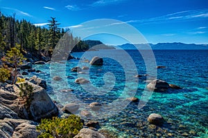 Deep Blue and Turquoise Water at Lake Tahoe