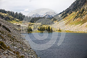 Deep blue waters of Kokanee Lake, Kokanee Glacier Provincial Park