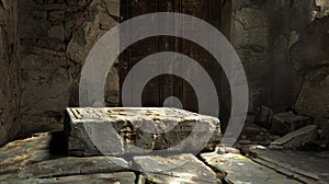 Deep within the bowels of the workrooms a forbidden door creaks open to reveal a hidden chamber. Here on a stone altar photo