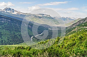 The Deep Bowl Shaped Valley of Glacier National Park