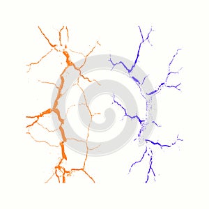 Deep cracks in concrete vector texture