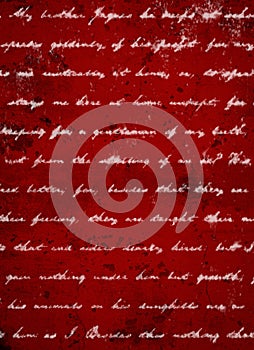 Deep Dark Red Grunge Background with White Script Writing