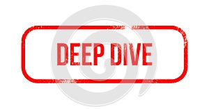 Deep dive - red grunge rubber, stamp