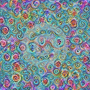 Deep dream computer generated abstract background