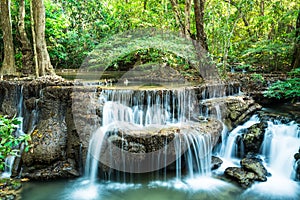 Deep forest waterfall at Huay Mae Ka Min