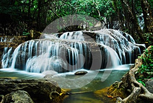 Deep forest Waterfall in Kanchanaburi