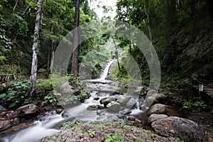 Deep forest waterfall in Lampang