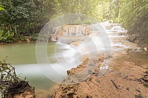 Deep forest waterfall National Park in thailand