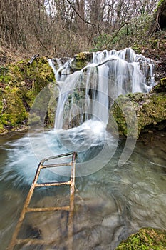 Deep forest Waterfall near village of Bachkovo, Bulgaria