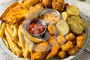 Deep Fried Appetizer Platter with French Fries