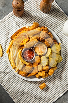 Deep Fried Appetizer Platter with French Fries