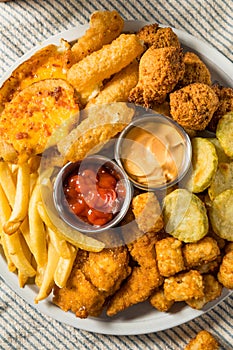 Deep Fried Appetizer Platter with French Fries