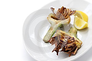 Deep fried artichoke, carciofi alla giudia photo