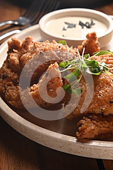 Deep fried calamari pepper