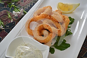 Deep fried calamari