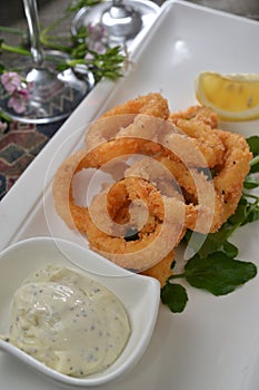 Deep fried calamari