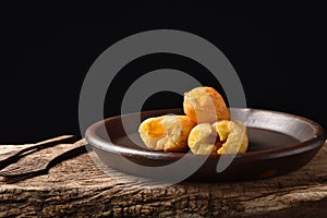 Deep fried cassava root. Brazilian Mandioca Frita photo