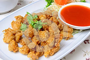 Deep fried chicken tendon