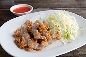 deep fried chicken tendons. Thai food