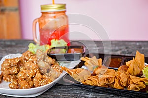 Deep fried chicken tendons