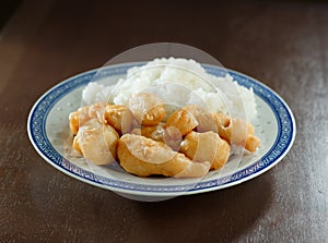 Deep fried chinese chicken with rice