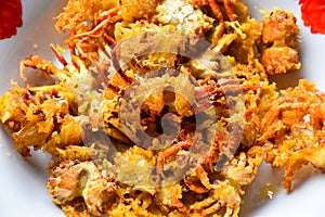 Deep fried crabs