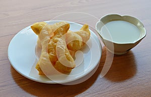 Deep fried dough stick and soybean milk