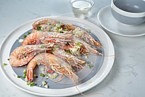 Deep fried garlic shrimp